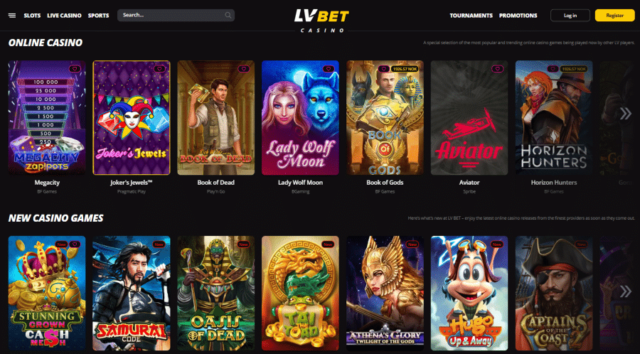 Spelaanbod Bij LV Bet Casino