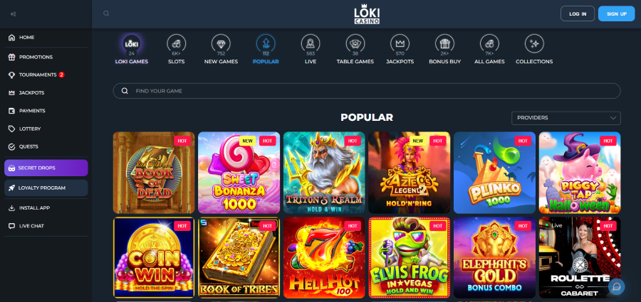 Loki Casino Zit Bomvol Met Spellen