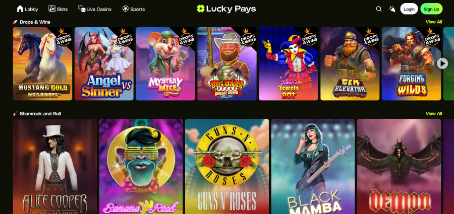 LuckyPays Heeft Nog Best Wel Een Aardige Collectie Met Spellen